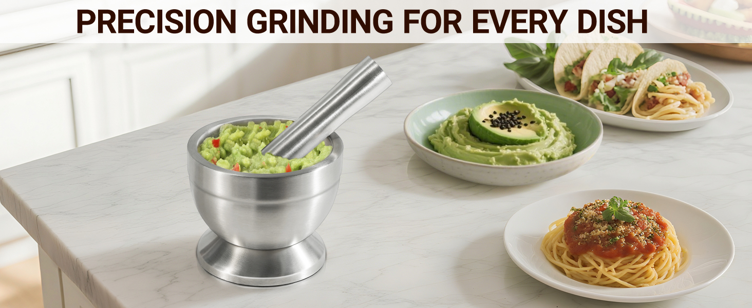 Ступка з товкачиком Sopito 250 мл, нержавіюча сталь, для спецій та ліків