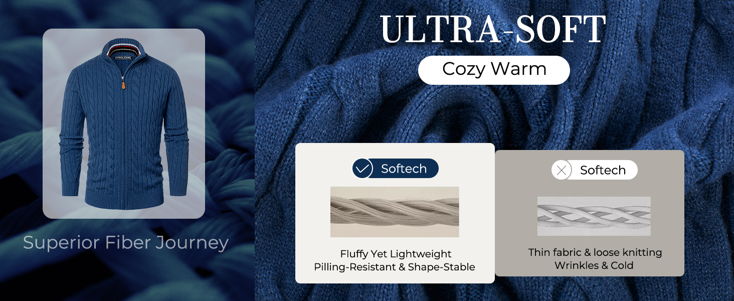 Кардиган чоловічий PJ PAUL JONES з блискавкою та стоячим коміром, в'язаний з дрібним візерунком, колір морської хвилі