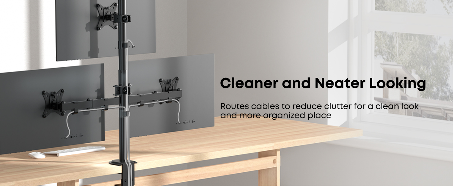 Тримач для монітора PUTORSEN на 3 монітори (13-32 дюйми), регульований, чорний