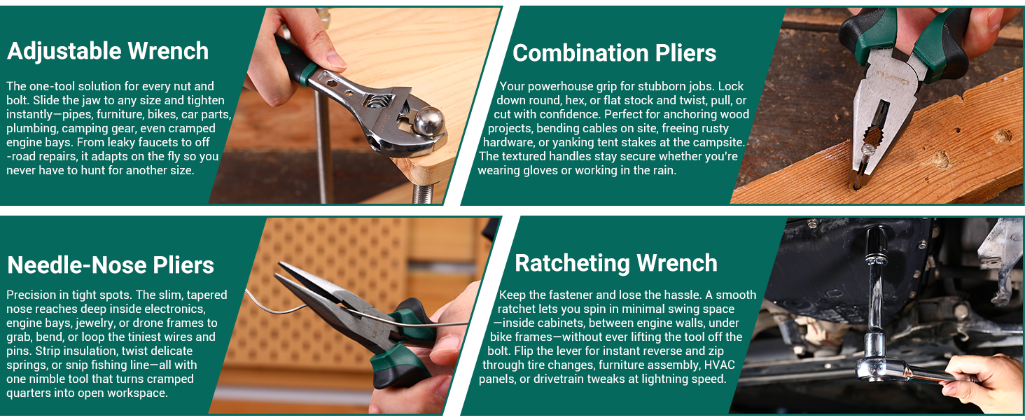 Набір акумуляторної дрилі DEKO 12V: 238 штук інструментів у кейсі. Акумуляторний дриль-шуруповерт для дому, жінок та базового ремонту. Зелений.