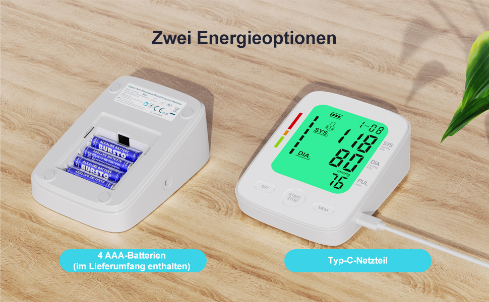 Тонометр на плече для дому | Великий дисплей, визначення аритмії, 2 x 99 пам'ять | 22-42 см