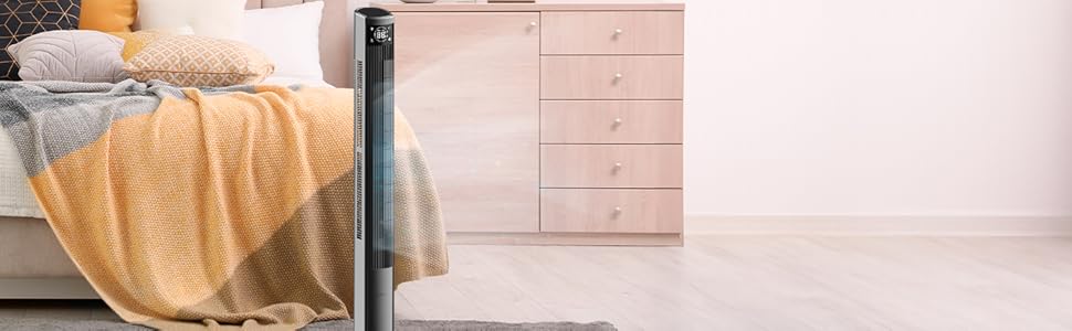 Вентилятор турецький Cecotec EnergySilence 9090 Skyline Ionic, 119 см, 45 Вт, іонізатор, LED-дисплей, пульт, 3 режими, таймер 12 год, осциляція 70º, сірий