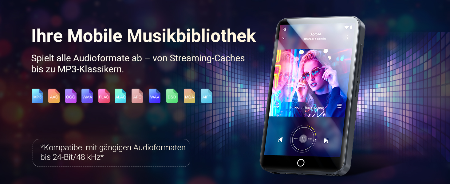 MP3 плеєр Mechen 160GB з Wi-Fi, Bluetooth, Android 13, 4