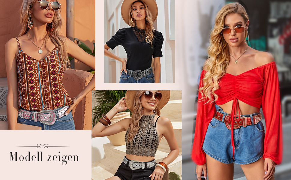 Жіночий шкіряний ремінь JasGood з камінням, стиль вестерн, ковбойський, з заклепками, сріблястий, 115 см (підходить для розміру штанів 81-95 см)