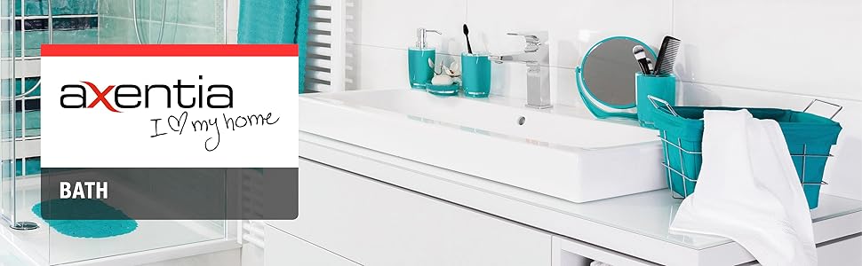 Набір для ванної кімнати Axentia Glitzer Hollywood - 4 предметів, сріблястий, 13 x 32 x 20 см