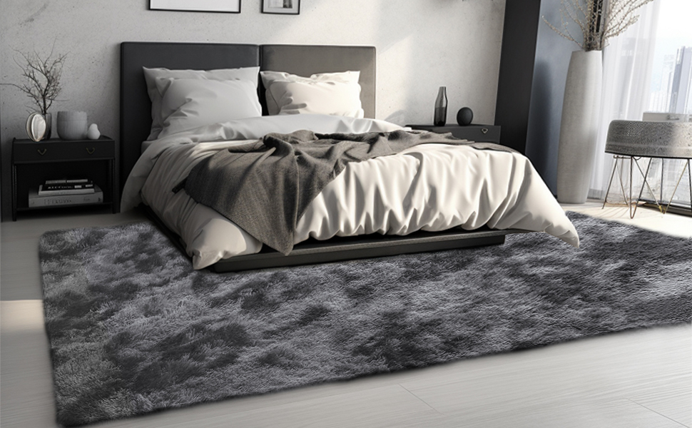 Теппих для вітальні Sour Lemon 160x230 см, сірий, для спальні, миючий, нековзний, великий, пухнастий, м'який, сучасний, килим для підлоги, килим-доріжка, сірий 160x230 см (Прямокутний)