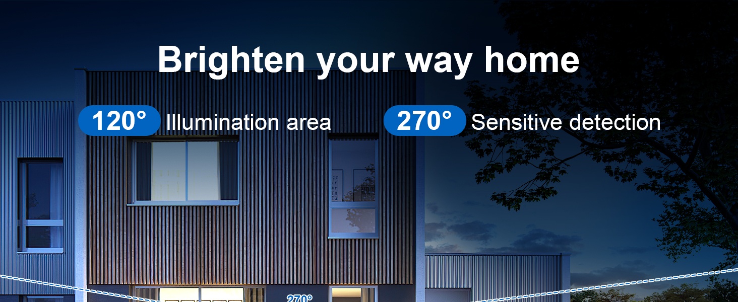 Зовнішня вулична LED-стіна Comely 24W з датчиком руху, IP65, алюміній, тепле світло 3000K, для саду, тераси, сходи, чорний (2 шт.)