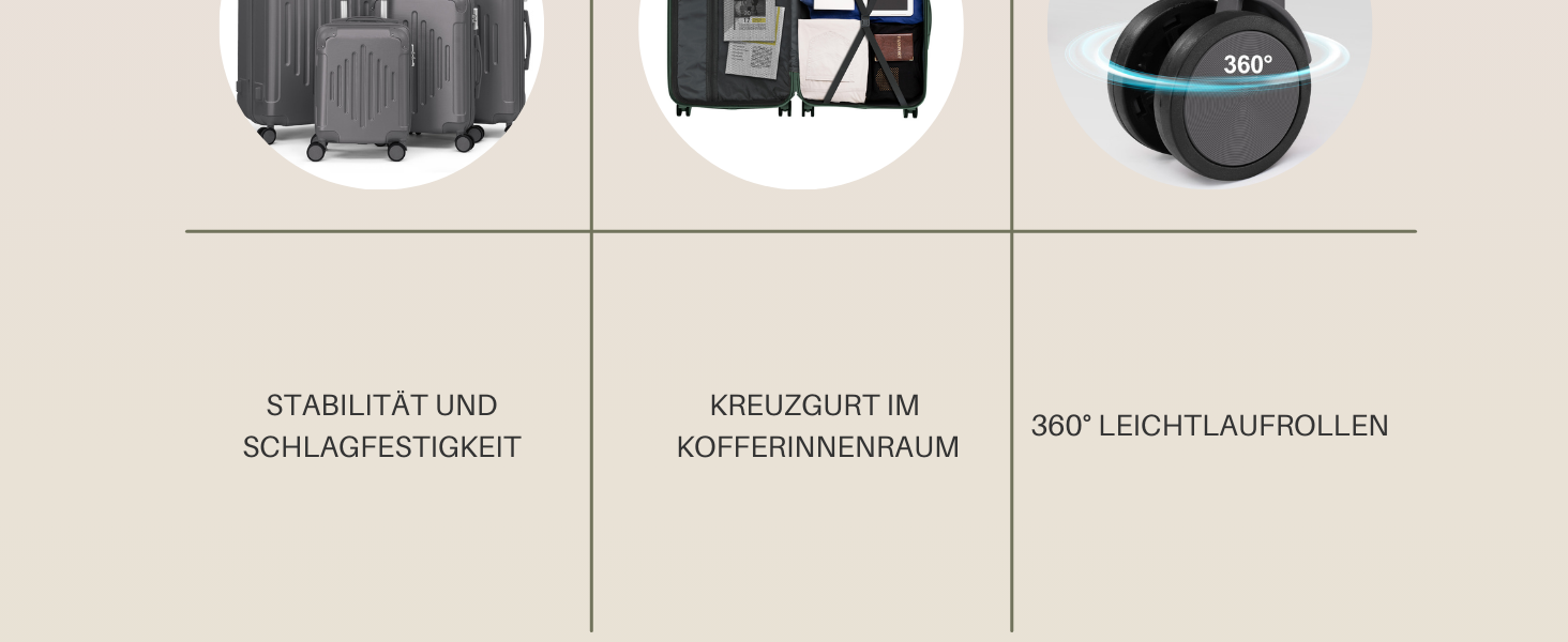 Набір валіз LALAHO 4 шт. з ABS, сірий, з телескопічним ручками, ручна поклажа