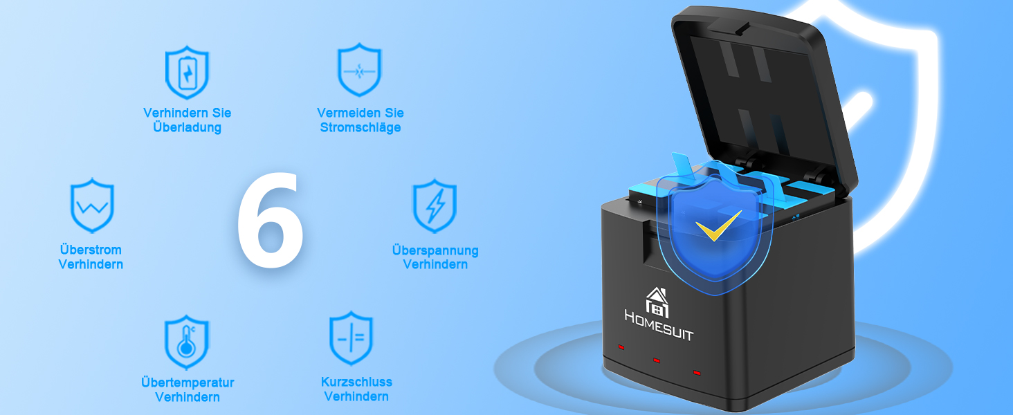 Набір акумуляторів Homesuit Hero 12 1800mAh + LED зарядний пристрій USB-C для GoPro Hero 12/11/10/9 Black (2 шт. акумулятори)
