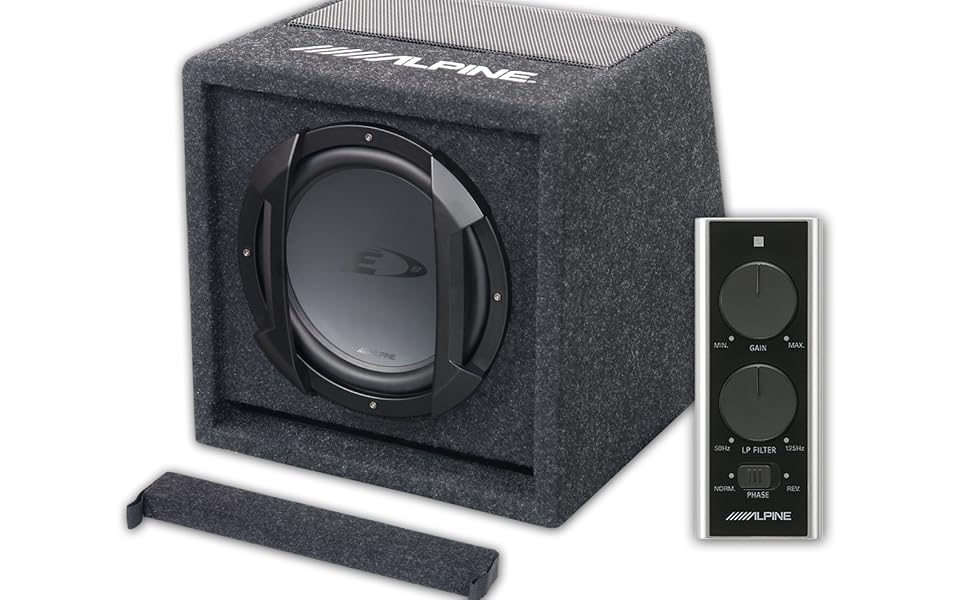 Автозвукова система Alpine SWE-815, чорна, сабвуфер, 8 дюймів