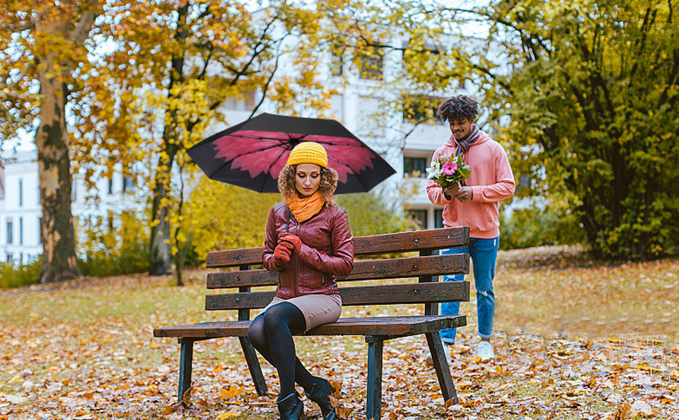 Дощовий парасолька туристична, 8 спиць, вітростійка, автоматична, для чоловіків та жінок, фіолетовий
