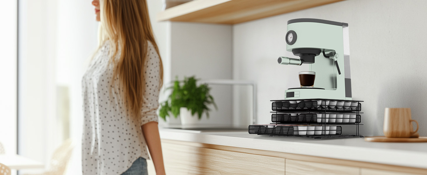 Підставка для капсул Dolce Gusto MastHome 3-ярусна, чорна – 108 капсул