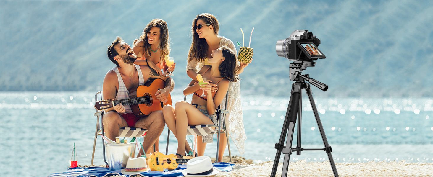 Штатив для камери JOILCAN 210.8 см, чорний: для фото та відеозйомки з DSLR, смартфонів та селфі-палиць