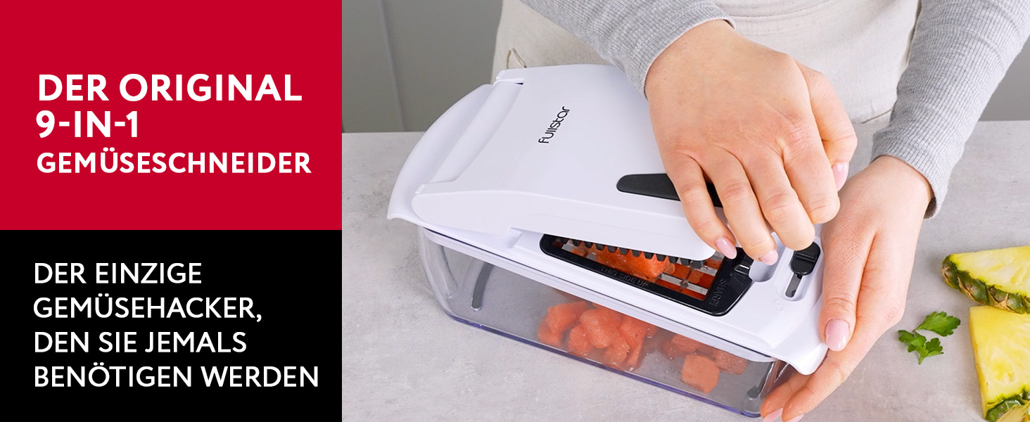 Набір для нарізки овочів та фруктів 9-в-1 (білий) - нарізач, спіралізатор, шинкувальник