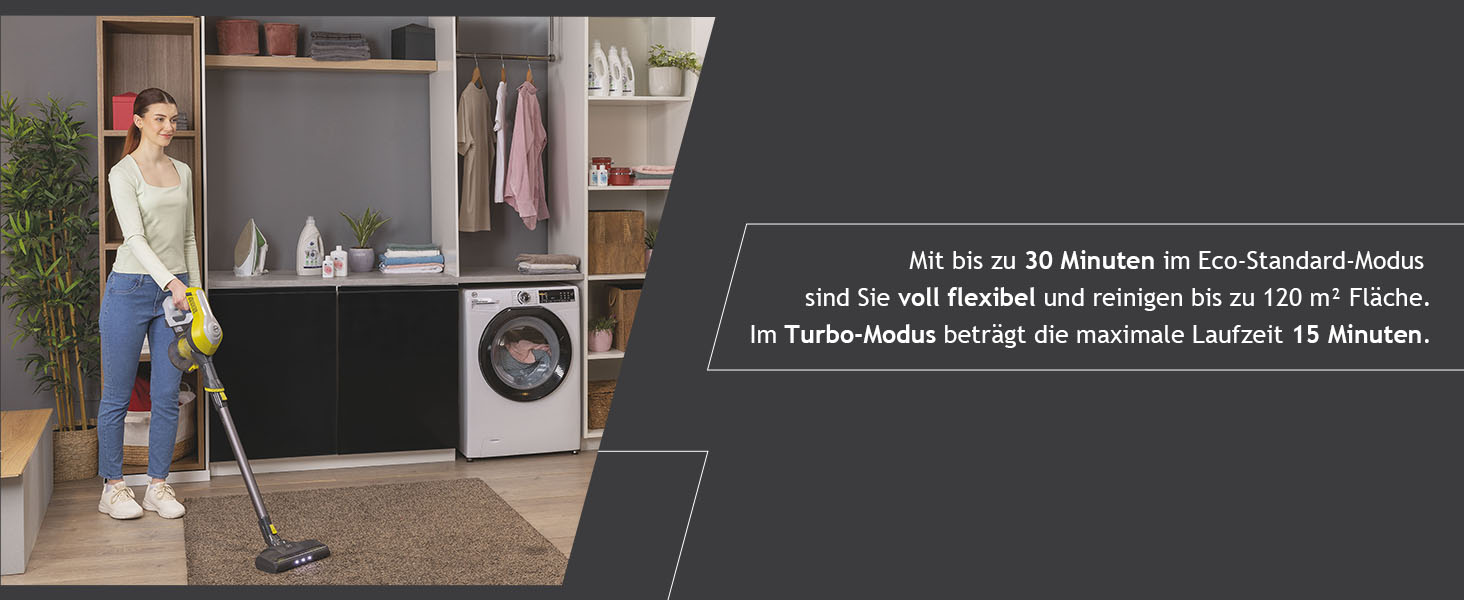 Бездротовий акумуляторний пилосос Hoover Home HF110H для дому - без мішка, LED-підсвічування, XL-контейнер, для площі до 120 м²