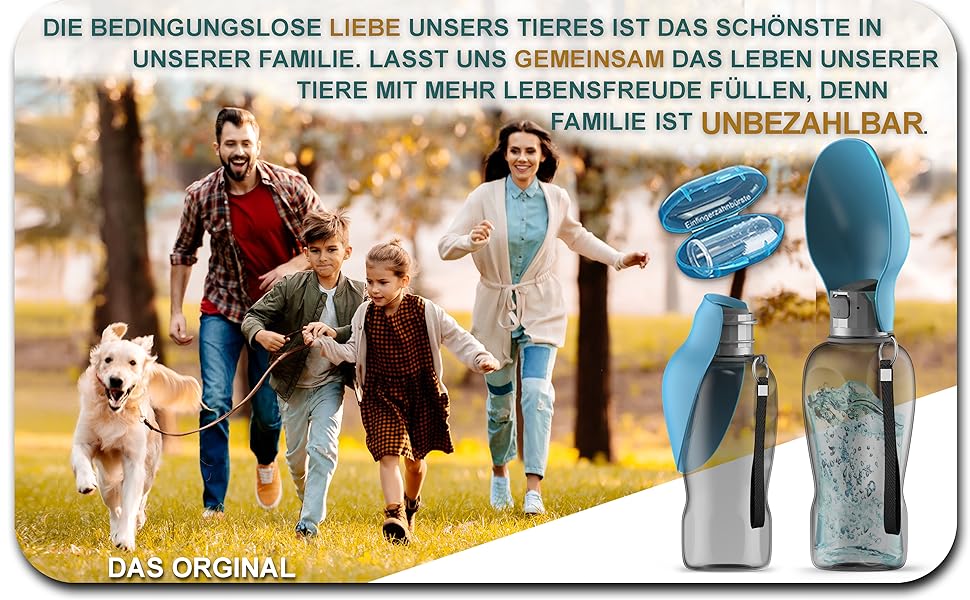 Набір з 2 шт. туристичних собак-пляшок 800 мл з щіткою для зубів | Пляшка для собак преміум-якість, 800 мл, не протікає | Турецька якість