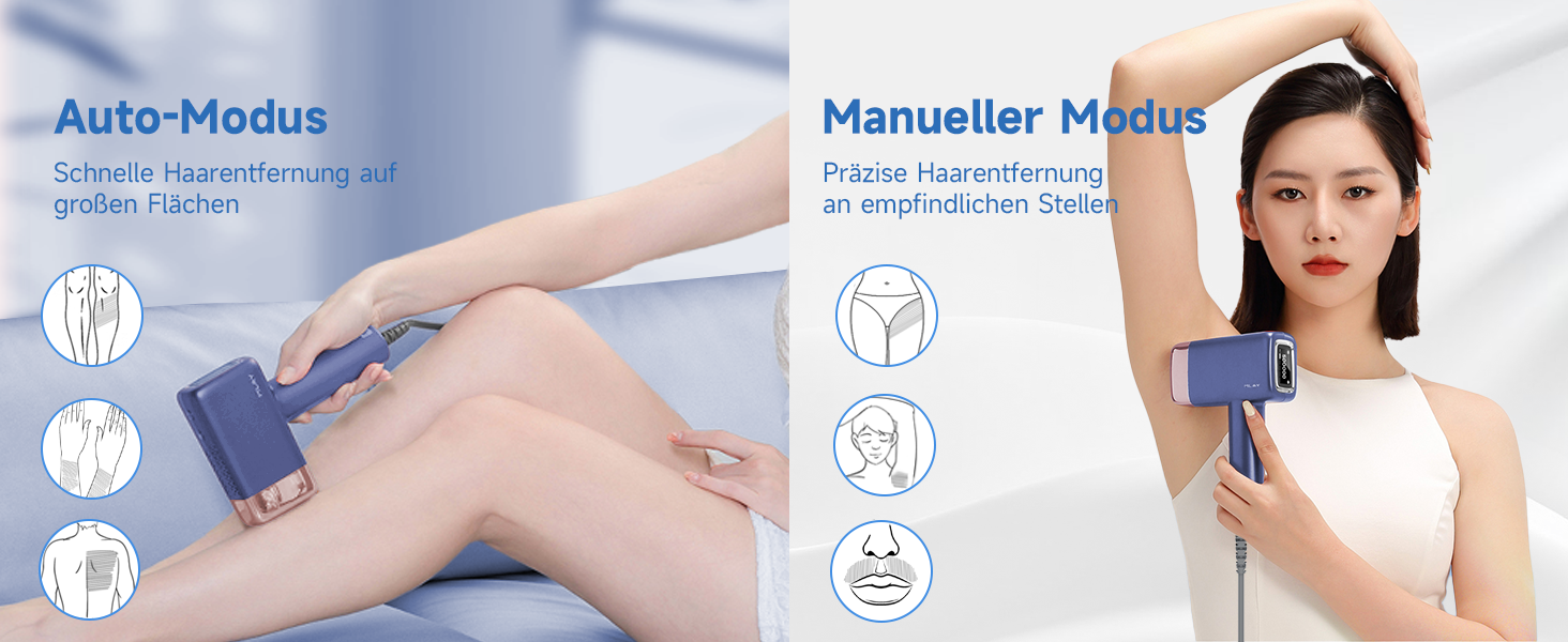 Пристрій для епіляції IPL MLAY: Швидка та безболісна епіляція лазером для обличчя, тіла та зони бікіні (для чоловіків та жінок)