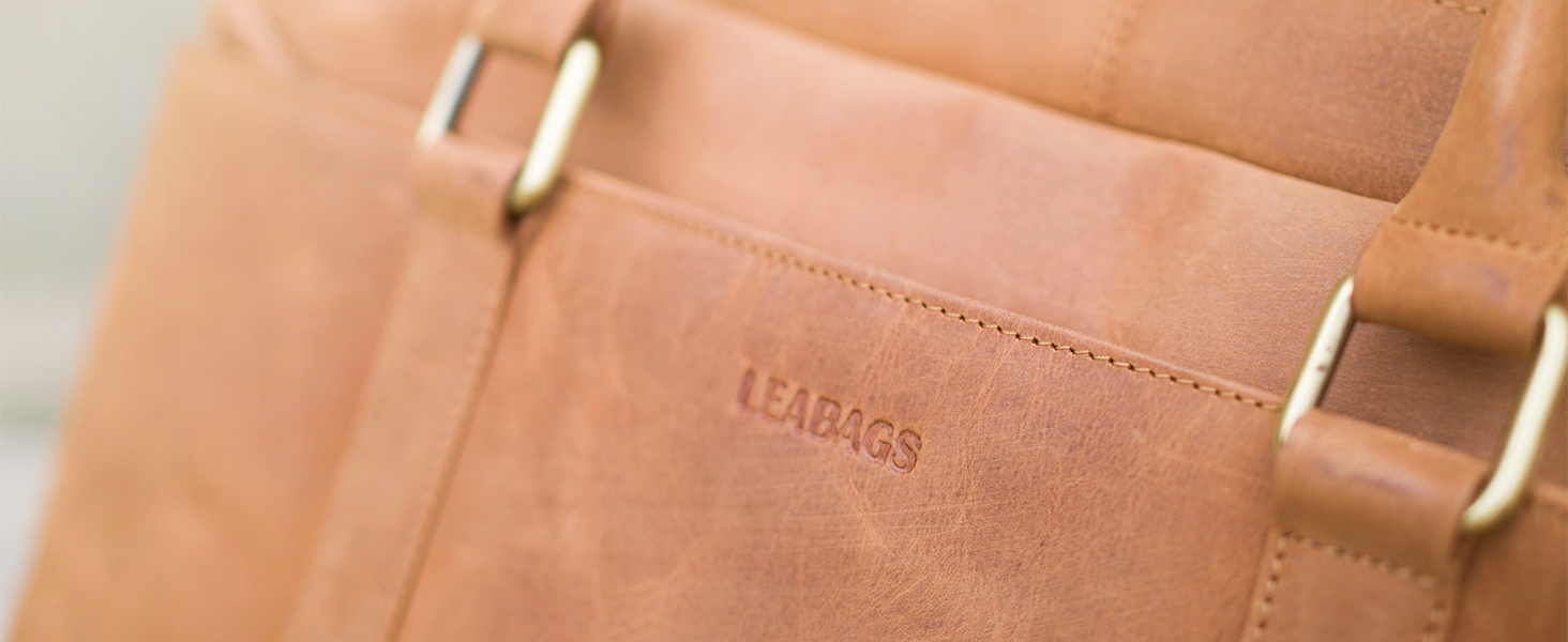 Сумка для ноутбука Leabags Leder Aktentasche (16 дюймів) з натуральної шкіри. Офісна сумка-месенджер через плече для чоловіків та жінок, темно-коричнева