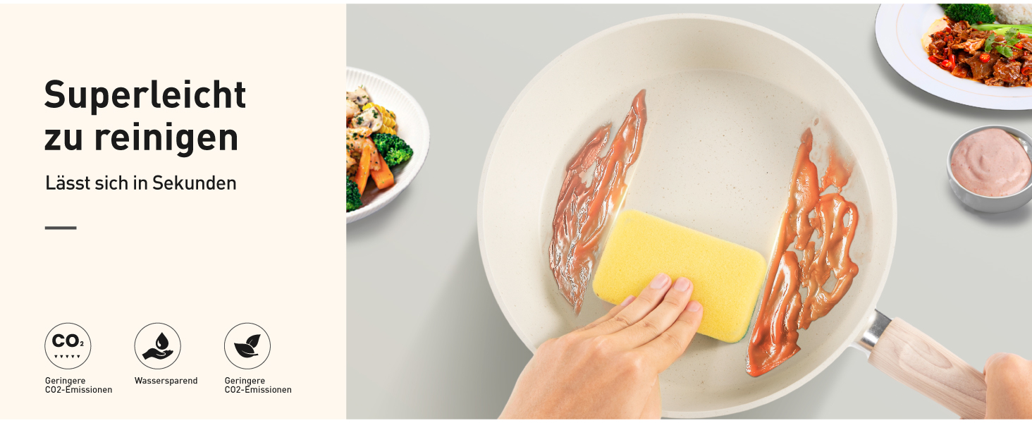 Набір посуду для індукції DishDelight, 12 предметів, гранітне антипригарне покриття, бежевий колір. Каструлі та сковороди з кришками.