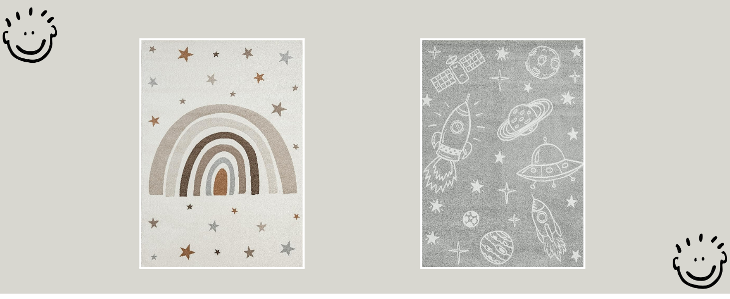 Дитячий килим Beat Kids сучасної колекції, м'який ворс, бежевий з крапками, 120x170 см