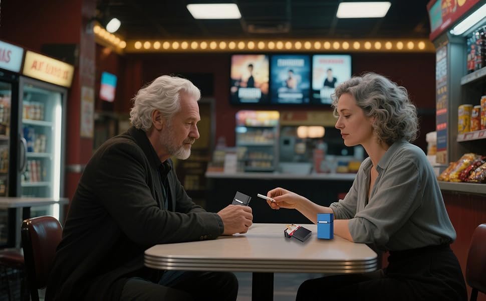 Металеве тютюнопакувальник DxxD на 20 сигарет з магнітним замком (алюміній, чорний, сірий, блакитний)