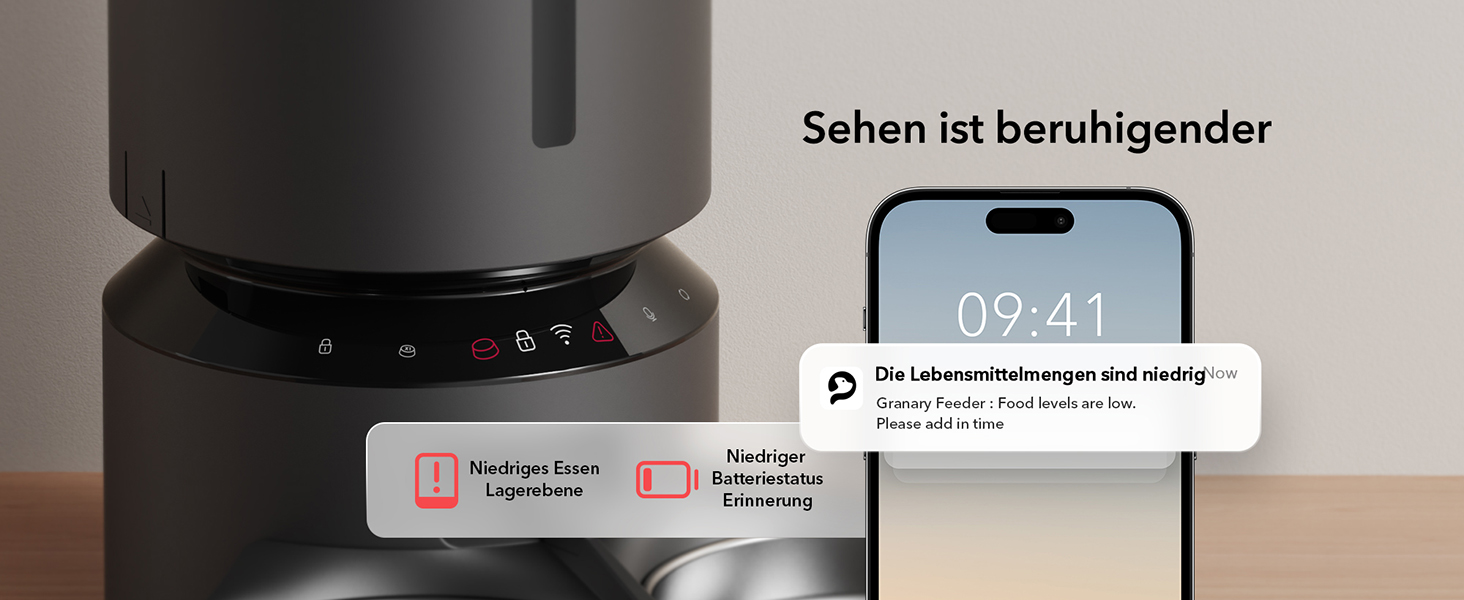 Автоматичний дозатор корму для котів та собак PETLIBRO 5L з Wi-Fi, сенсором низького рівня корму та керуванням через додаток