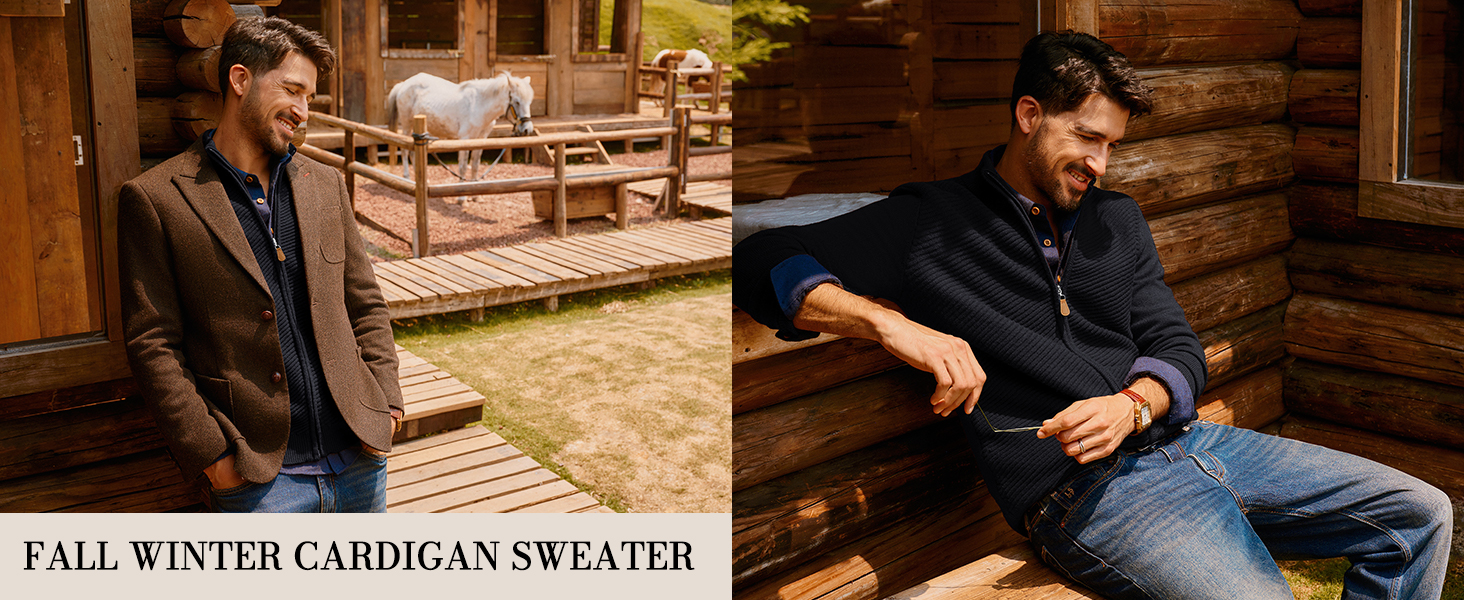 Кардиган чоловічий PJ PAUL JONES з блискавкою та стійким коміром, великий в'язання (M, антрацитний сірий)