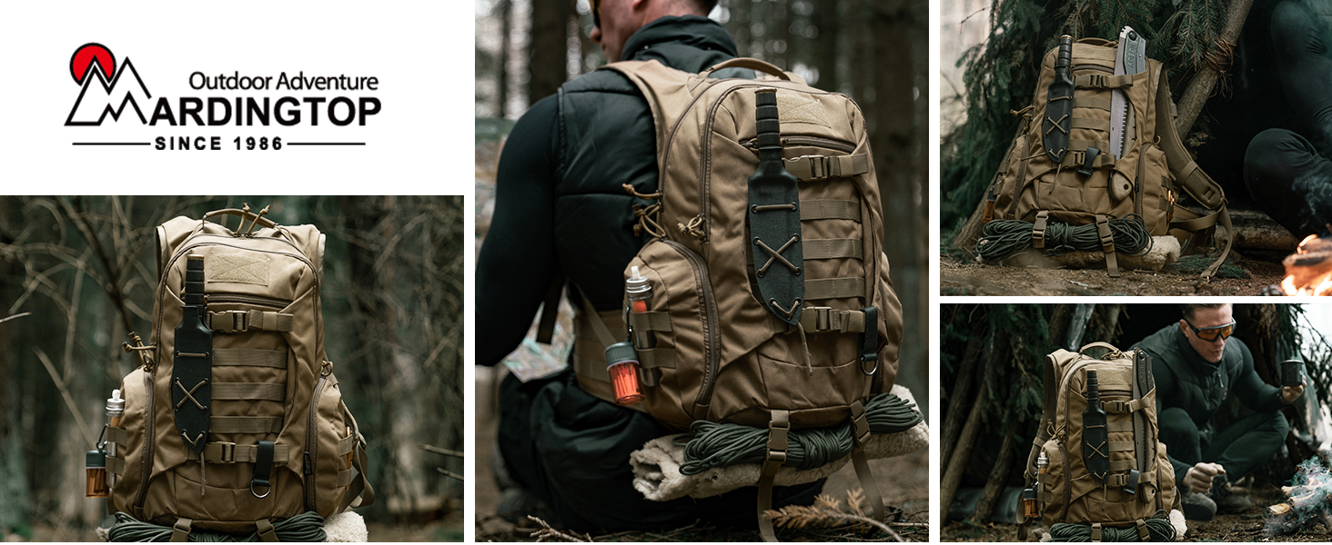 Рюкзак Mardingtop 28 л тактичний для туризму, кемпінгу, подорожей, outdoor