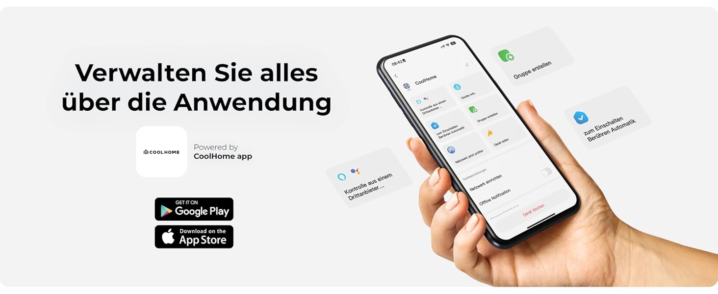 Турбовентилятор CF2401 з пультом керування та додатком: тихий підлоговий вентилятор з таймером та LED-підсвіткою, дитяча безпека, чорний, 102 см