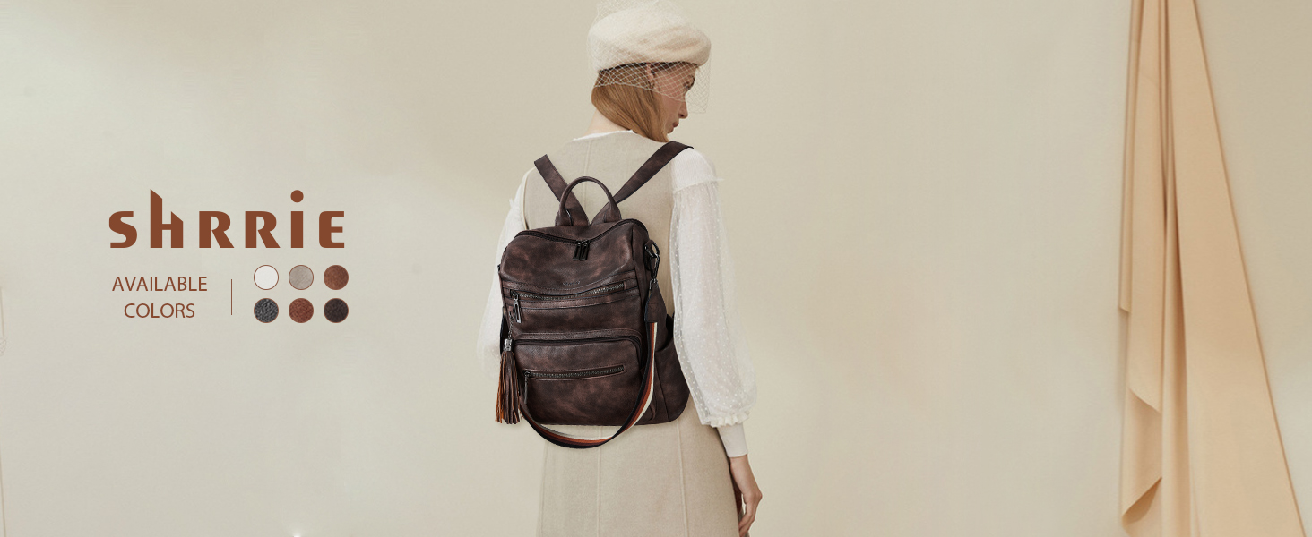 Шкіряний рюкзак-трансформер для жінок Shrrie: стильний рюкзак-сумка, Daypack, двоколірний каштано-коричневий