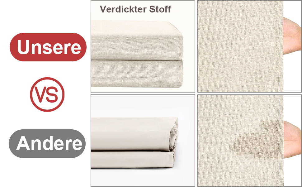 Штора для ванної кімнати льон з металевими кільцями, бежева 182x182 см - Водонепроникний текстильний комплект для ванни