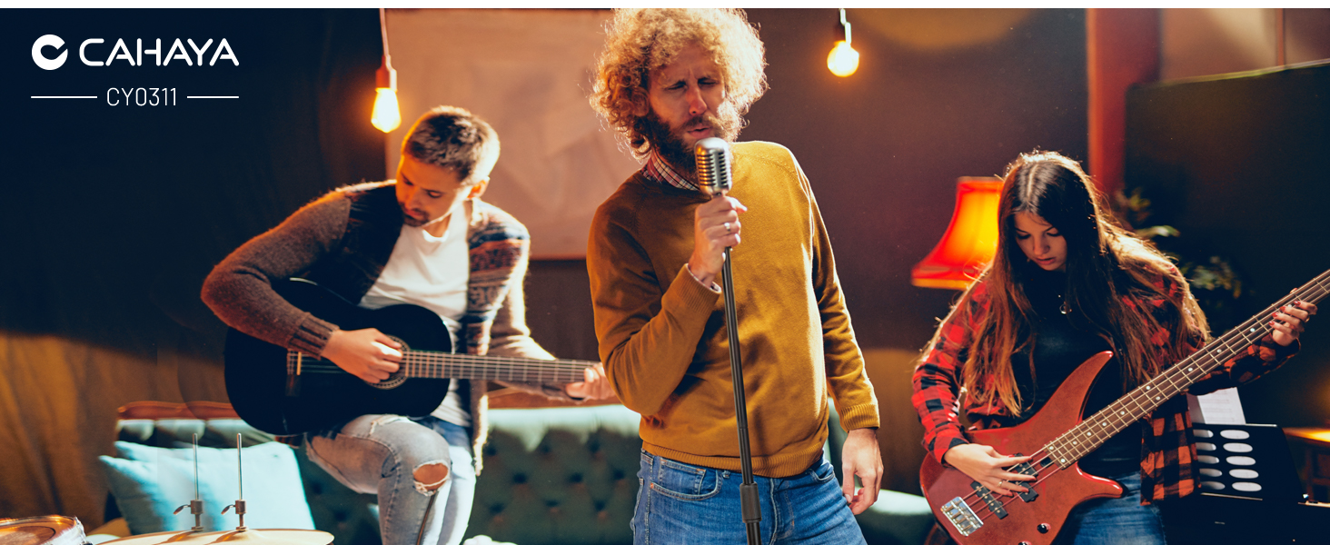 Підставка для мікрофона 2-в-1 з кабелями та сумкою, CY0311 – для вокалу, сцени, конференцій та презентацій