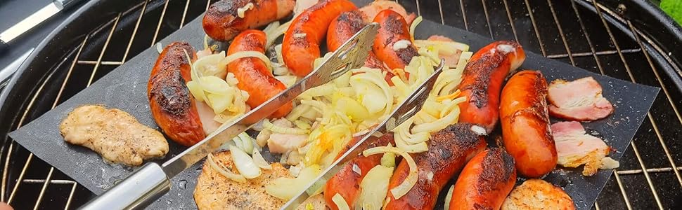 Набір для гриля SPRINGOS 5 предметів з нержавіючої сталі: щипці, лопатка, ніж, виделка, пензлик + сумка для зберігання