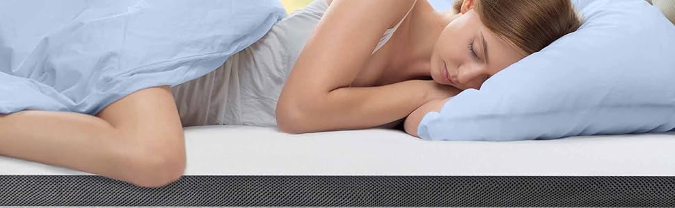 Genius Eazzzy Topper Classic 90x200cm Height 7 cm H2 H3 - orthopedic mattress topper for mattress & box spring bed made of gel foam | Mattress topper 90x200 for allergy sufferers + cover