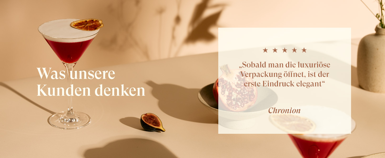 Коктейльний набір Cocora Martini-Set 8 предметів з нержавіючої сталі: шейкер, келихи для Мартіні, книга рецептів, подарункова упаковка (Чорний)