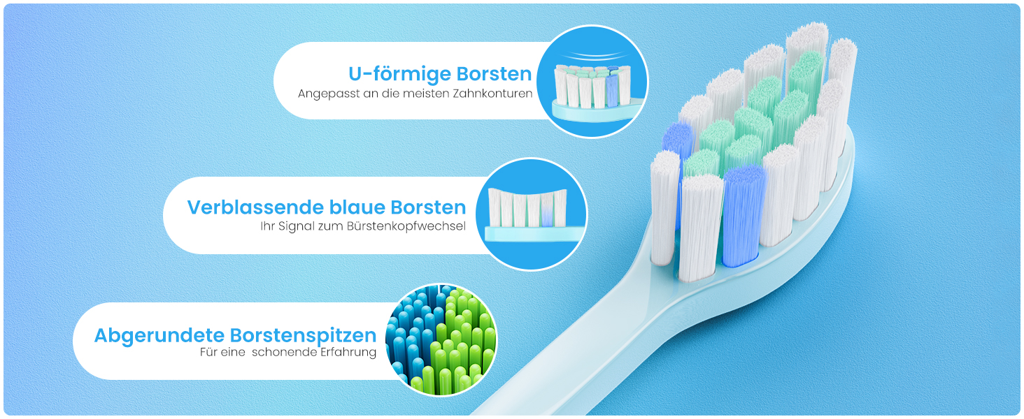 Електрична зубна щітка YUNCHI C2 з 40000 VPM, звукова щітка для дорослих, зарядка USB-C, 55 днів роботи від акумулятора, 5 режимів чищення, таймер 2 хвилини, 8 насадок, дорожній футляр, чорний (Ycyc-y7 Blue)