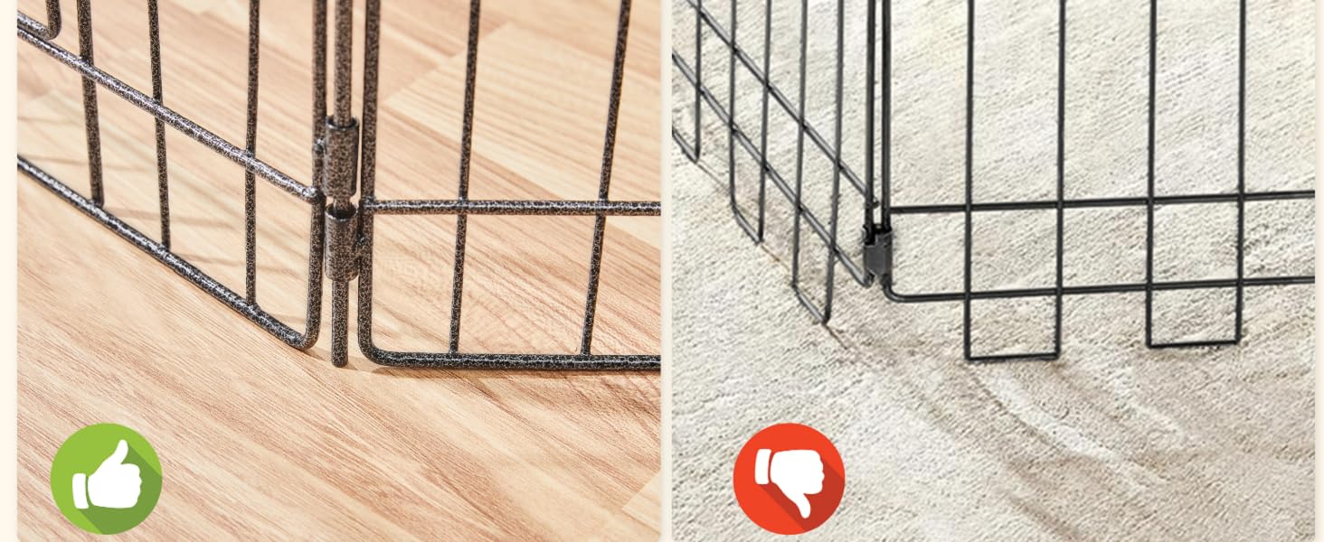 Yaheetech 8-Panel Folding Dog Playpen - 61cm High, Indoor/Outdoor Pet Pen with Door, Flexible & Portable, Easy Assembly - Suitable for Dogs, Cats, Puppies, Rabbits