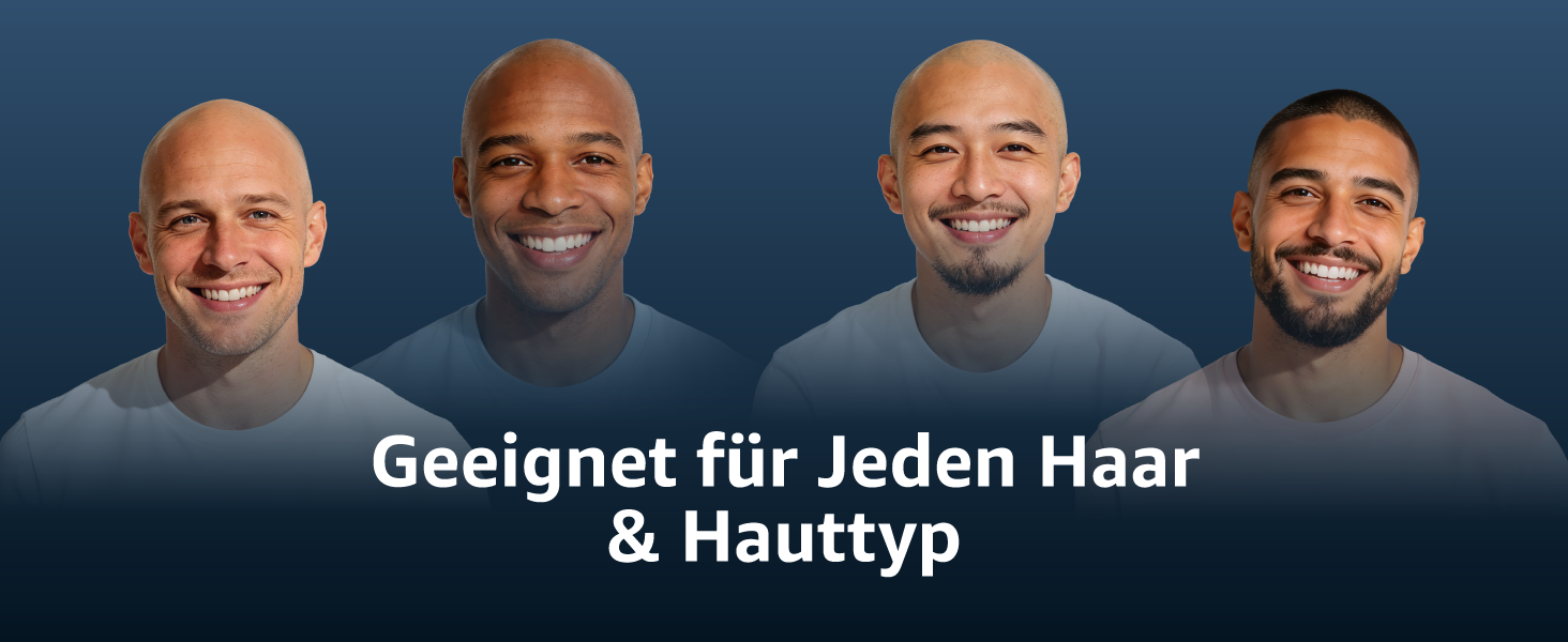 Електрична бритва для гоління голови Glatzen Herren 7D з набором для догляду 5-в-1, LED-дисплей, акумуляторна, водонепроникна IPX6, 9200 об/хв