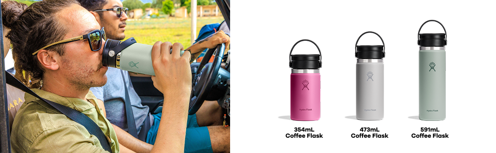 Hydro Flask 12 oz Stainless Steel Vacuum Insulated Travel Thermos - Leakproof Lid - Black