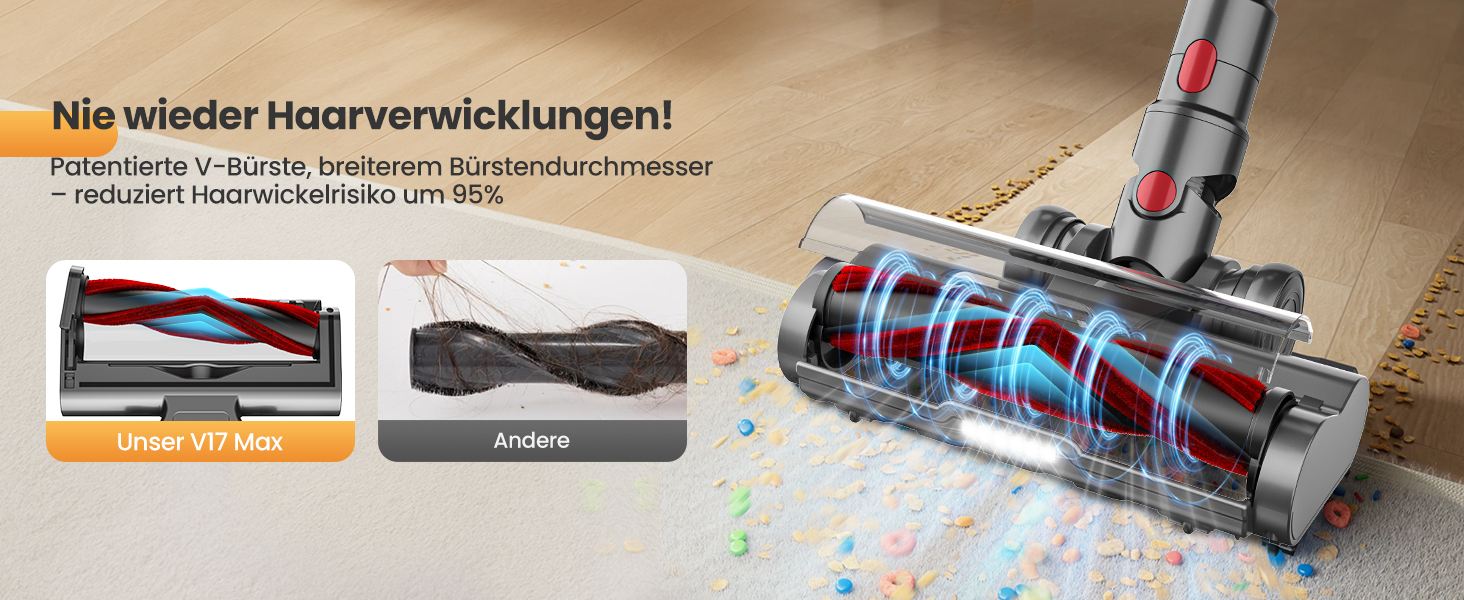 Акумуляторний пилосос SICBCGB 48000Pa/550W/70 хвилин, 2.0L з HD-дисплеєм, антизаплутана щітка, док-станція, самостійна підставка, 11-шарова фільтрація для шерсті тварин та авто, золотий колір