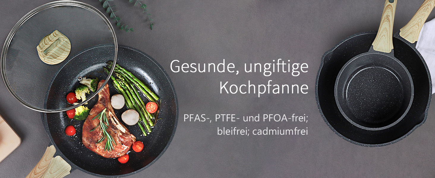 Набір кухонного посуду GiPP 18 предметів: каструлі, сковорідки, сочевички з антипригарним покриттям, сірий