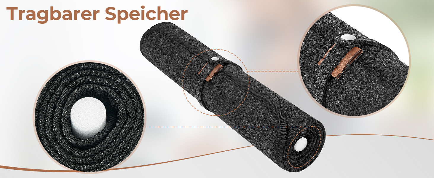 Підкладка на стіл з фетру, 100x40 см, антиковзаюча, XXL, для офісу та дому (темно-сіра)