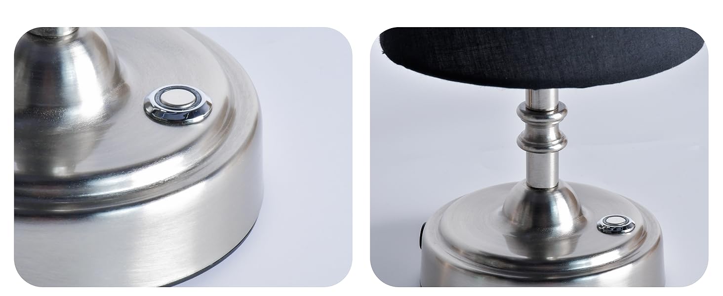 LED-лампа настільна бездротова з акумулятором 4000mAh, тепле світло 2700K, сенсорне керування, з адаптером/кабелем, для спальні, подарунок (золота)