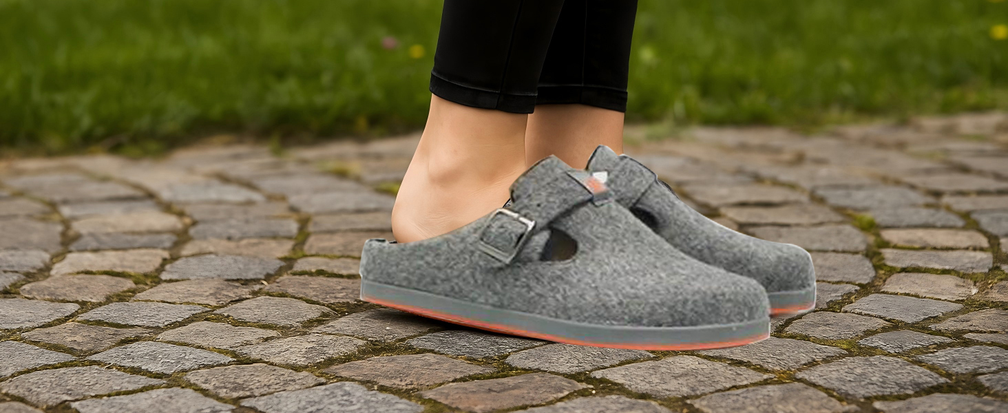 Тапочки халатні з фетру Gaatpot Filzclog, зимові, теплі, для жінок та чоловіків, розмір 36-46, колір блакитний