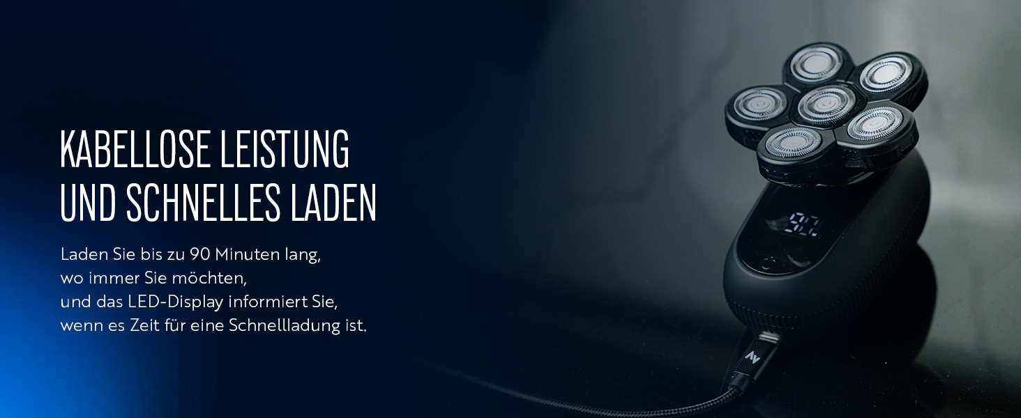 Електричний голкострум для голих голів чоловічий Shav Crowner, голкострум для голови, апарат для гоління голови вологою та сухою, чоловічий голкострум