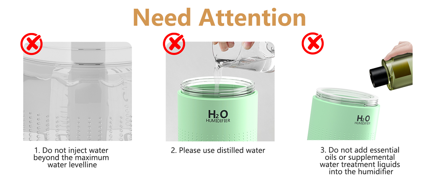 Зволожувач повітря Mini AIR Humidifier з LED-підсвічуванням для дитячої кімнати, офісу, спальні та рослин (Зелений)