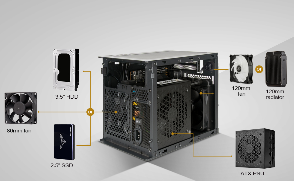 Корпус Silverstone SUGO 16 SST-SG16B, Mini-ITX, сталевий, чорний