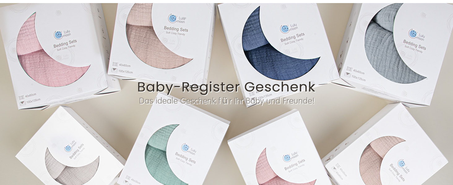 Набір постільної білизни для дитячого ліжечка Lulumoon з мусліну 100x135 см: простирадло 100x135 см + наволочка 40x60 см з бавовни Oeko-TEX Standard – легка та комфортна постільна білизна для малюків. Теплий сірий колір, зірки, 100x135 см + 40x60 см