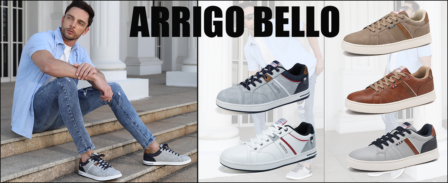 Чоловічі кросівки для активного відпочинку ARRIGO BELLO: легкі, зручні, з натуральної шкіри, розміри 41-46, білі