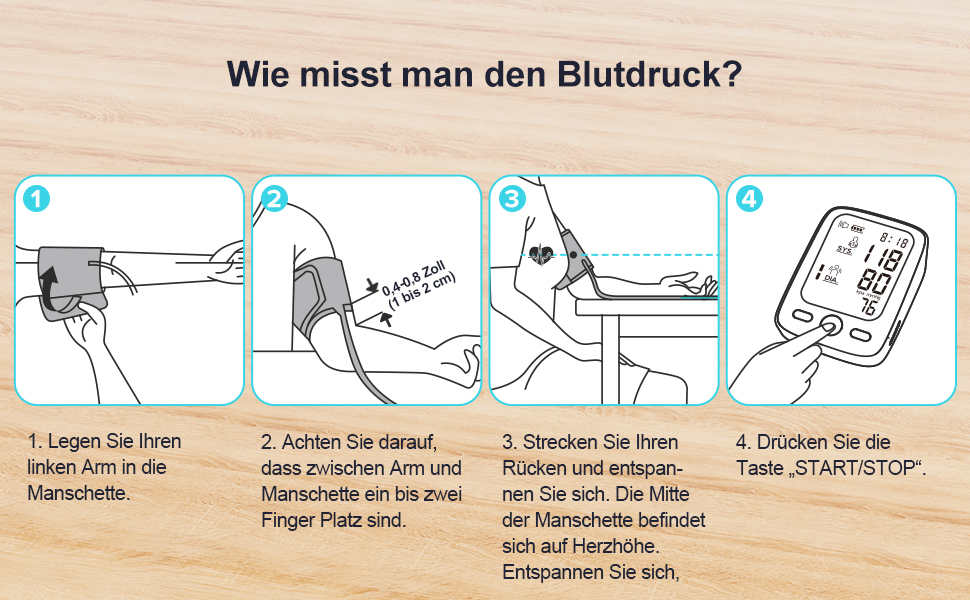 Тонометр на плече для дому | Великий дисплей, визначення аритмії, 2 x 99 пам'ять | 22-42 см